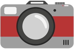 Digital camera flat illustration isolated on white background. vector