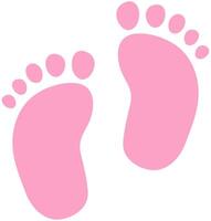 Baby foot print flat icon design isolated on white background. vector