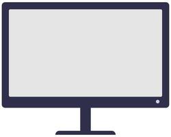 Computer monitor icon isolated on white background. vector