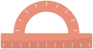 Protractor ruler flat icon isolated on white background. vector
