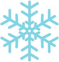 Blue snowflake flat icon isolated on white background. vector