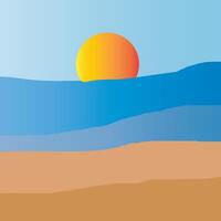 Sunset icon design vector