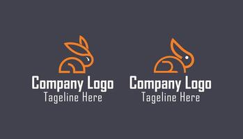 Minimal Rabbit Logo vector