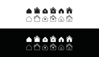 Multiple House Icons vector