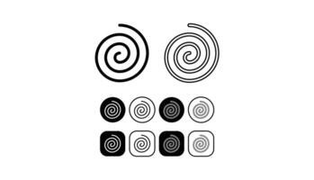 Circular Spiral Icons vector