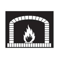 fire place icon design vector