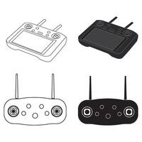 Remote control drone icon vector