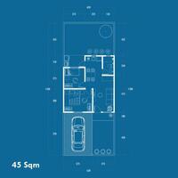 Floor plan blueprint, Figure of the jotting sketch of the construction and the industrial skeleton of the structure and dimensions. eps 10 vector