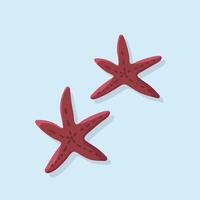 Starfish for summer design elements. Trendy flat style for graphic design, web-site. Stock illustration. vector