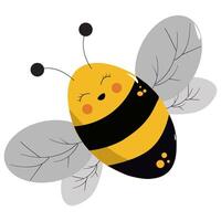 Honey bee cartoon pattern isolated background. It can be used for paper designs, gift wrapping, textiles, etc. vector