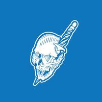 Illustration design of a Skull head vector