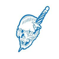 Illustration design of a Skull head vector