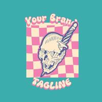 Illustration design of a Skull head vector