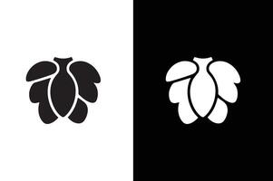 Hop icon . Hops icon silhouette, flat, black style with editable on white background. vector