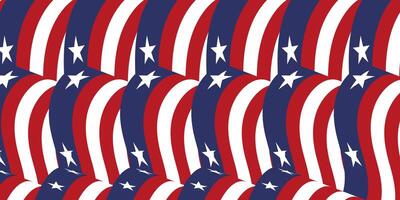 The Fourth of July, independence day with American flag pattern. vector