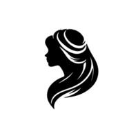 mujer peinado icono colocar. vector