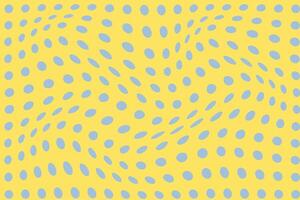 simple abstract ancient sky color polka dot wavy distort pattern on yellow background a yellow background with blue dots on it vector