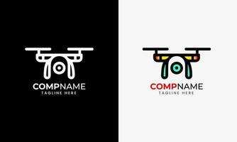 Drone log icon, drone, digital drone technology robot sample design helicopter rocket vector