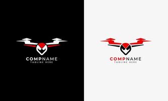 Drone log icon, drone, digital drone technology robot sample design helicopter rocket vector