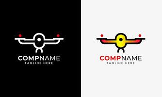 Drone log icon, drone, digital drone technology robot sample design helicopter rocket vector