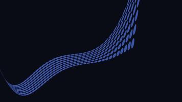 Abstract wavy line creative big data flowing background in dark blue. vector