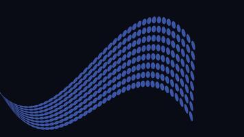 Abstract wavy line creative big data flowing background in dark blue. vector