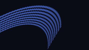 Abstract wavy line creative big data flowing background in dark blue. vector