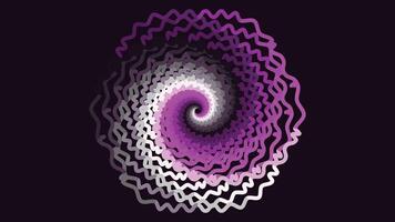 Abstract spiral spinning vortex style urgency background in purple. vector