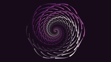 Abstract spiral spinning vortex style urgency background in purple. vector