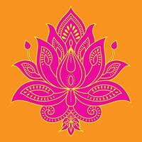 Abstract lotus grain color pattern vector