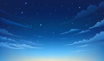 A dark night sky with a starry background vector