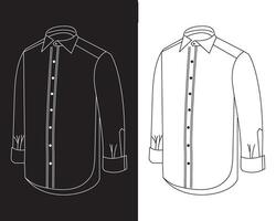 Shirt Line Work Design vector