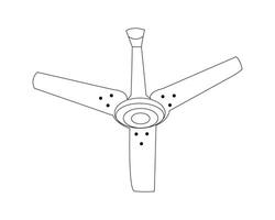 Fan Line Art Work vector