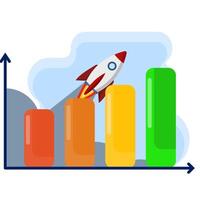Business Profit Concept, financial success and money growth, business analysis and planning, Business growth, marketing growth illustration. Flat design for various purposes. vector