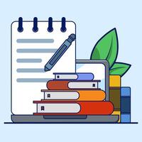 Online education concept. distance education, training and courses, online learning with tutorials, internet webinar learning. learning. Flat illustration suitable for many purposes. vector