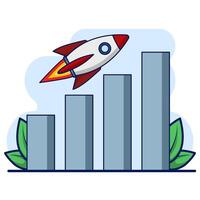 Business Profit Concept, financial success and money growth, business analysis and planning, Business growth, marketing growth illustration. Flat design for various purposes. vector