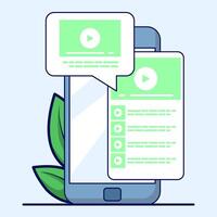 player with playlist, player line icons collection. Close the online player, red cross, see some videos. Watch the concept . illustration for web and app design. vector