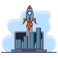 Business Profit Concept, financial success and money growth, business analysis and planning, Business growth, marketing growth illustration. Flat design for various purposes. vector
