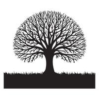 Tree icon black and white background vector