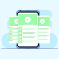 player with playlist, player line icons collection. Close the online player, red cross, see some videos. Watch the concept . illustration for web and app design. vector