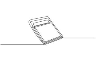 Back to school one line drawing. Calculators,Continuous line drawing of calculator. Back to school. technology education. Icon one line, single line art, illustration, Calculator, count, vector