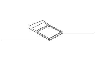 Back to school one line drawing. Calculators,Continuous line drawing of calculator. Back to school. technology education. Icon one line, single line art, illustration, Calculator, count, vector