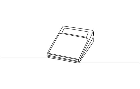 Back to school one line drawing. Calculators,Continuous line drawing of calculator. Back to school. technology education. Icon one line, single line art, illustration, Calculator, count, vector