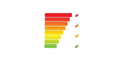 Hot spicy level label design template with fire combination ,premium vector
