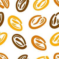 coffee bean seamless pattern. background coffee beans seamless pattern. Seamless Coffee Bean Pattern for packaging. coffee beans wallpaper. vector