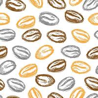 coffee bean seamless pattern. background coffee beans seamless pattern. Seamless Coffee Bean Pattern for packaging. coffee beans wallpaper. vector