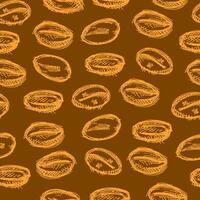 coffee bean seamless pattern. background coffee beans seamless pattern. Seamless Coffee Bean Pattern for packaging. coffee beans wallpaper. vector
