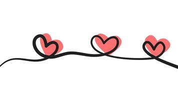 lineart drawing heart background. line art love sign. simple heart line art drawing. Hearts Continuous One Line Drawing. love heart lineart background. heart doodle line art drawing. love doodle. vector