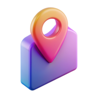 3D location icon 3D map icon 3D map symbol map photo png