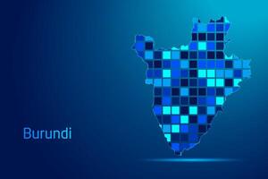 concepts of Burundi Network Digital Technology Graphic illustration. Blue Color. Internet Futuristic Concept Map. vector